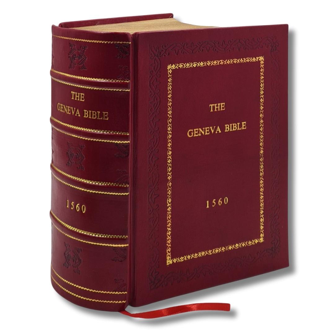 The Geneva Bible 1560 leather bound book